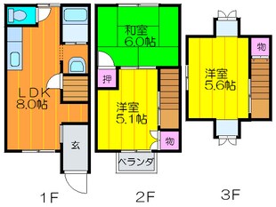 溝口ハイツの物件間取画像